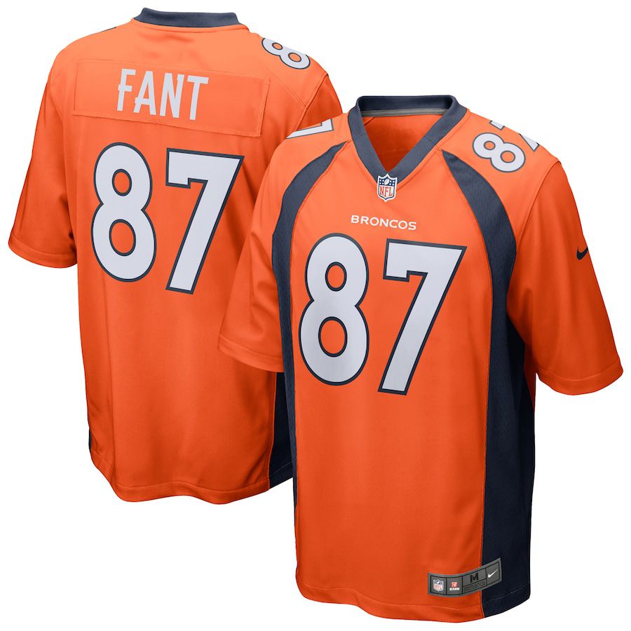 Men Denver Broncos #87 Noah Fant Nike Orange Game NFL Jersey